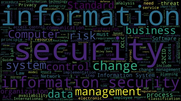 Ein kreisförmiges Wortwolken-Diagramm mit "Information Security" in verschiedenen Sprachen, angeordnet von größtem in der Mitte bis kleinstem nach außen, mit einem Farbverlauf von hell nach dunkelblau.
