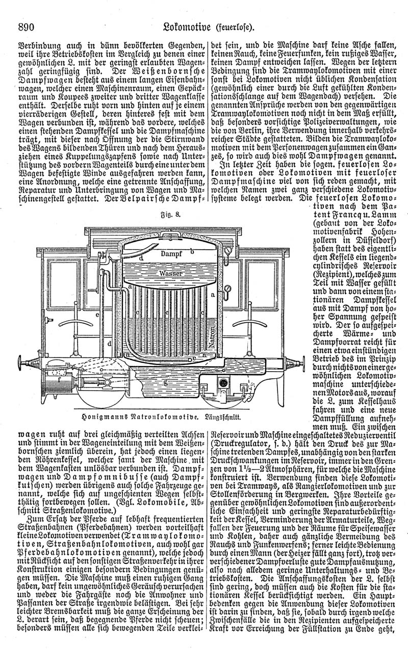 Eine Buchseite mit einer detaillierten Zeichnung eines Automotors mit beschrifteten Komponenten, begleitet von dem Text "Deutsches Patent 890,000,000 - Schematics of the Engine".
