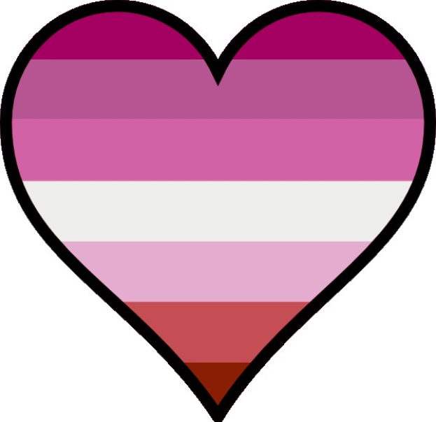 Ein pinkes Herz mit drei gleich breiten horizontalen Streifen in Pink, Weiß und Rot, das die transgender-Flagge und die Bedeutung der gleichgeschlechtlichen Ehe symbolisiert.