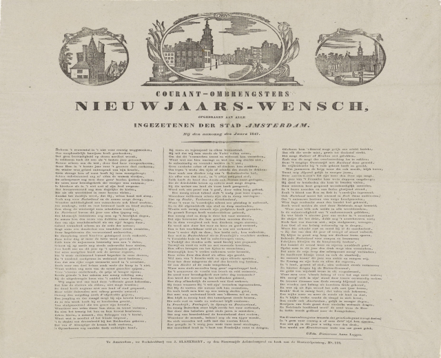 Alte Zeitung mit historischem Stadtbild, Text und Fotos.